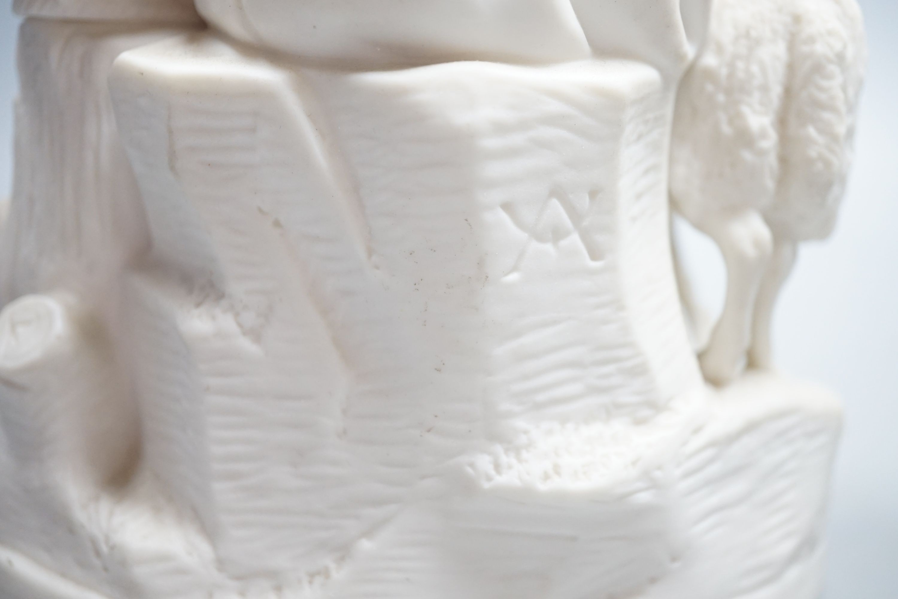 A mid 19th century Parian group, possibly Samuel Alcock, 22cm
